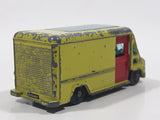 Vintage 1960s Husky Commer 'Walk-Thru' Van Lime Green Die Cast Toy Car Vehicle with Sliding Doors Made in Gt. Britain