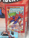 2004 Johnny Lightning Marvel The Amazing Spider-Man 1968 Chevrolet Camaro Blue Die Cast Toy Car Vehicle and Trading Card New in Package