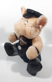 1992 Play By Play Harley Davidson Motor Cycles 10" Tall Pig in Leather Biker Clothing Stuffed Animal Plush Plushy