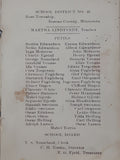 Antique 1911 - 1912 Public School District No. 46 Ross Township Roseau County Minnesota Souvenir School Year Book