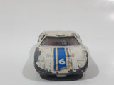 Vintage 1965 Lesney Matchbox Series No. 41 Ford G.T. White Die Cast Toy Race Car Vehicle
