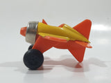 Vintage Buddy L Sky Racer Single Propeller One-Seater Airplane Yellow and Orange Die Cast Toy Aircraft Made in Japan
