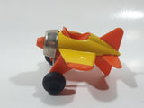 Vintage Buddy L Sky Racer Single Propeller One-Seater Airplane Yellow and Orange Die Cast Toy Aircraft Made in Japan