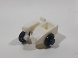 Motorcycle with Side Car White Plastic Toy Car Vehicle