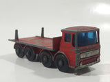 Vintage 1970s Lesney Matchbox Series Ergomatic Cab Pipe Truck Red Die Cast Toy Car Vehicle Made in England