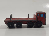 Vintage 1970s Lesney Matchbox Series Ergomatic Cab Pipe Truck Red Die Cast Toy Car Vehicle Made in England