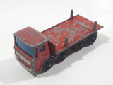 Vintage 1970s Lesney Matchbox Series Ergomatic Cab Pipe Truck Red Die Cast Toy Car Vehicle Made in England