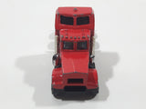 Vintage Semi Truck Red Die Cast Toy Car Vehicle