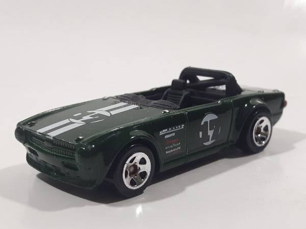 2009 Hot Wheels New Models Triumph TR6 Dark Green Die Cast Toy Car Vehicle