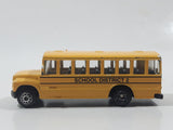 2010 Maisto Fresh Metal School District 2 School Bus Yellow Die Cast Toy Car Vehicle