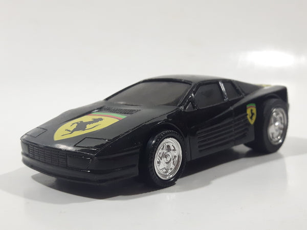 1987 Mattel Arco Ferrari Testarossa Black Pull Back Die Cast Toy Car Vehicle