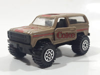 1988 Hartoy Coca Cola Coke Soda Pop Chevrolet Blazer Brown White Red Die Cast Toy Car Vehicle with Opening Doors