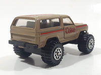 1988 Hartoy Coca Cola Coke Soda Pop Chevrolet Blazer Brown White Red Die Cast Toy Car Vehicle with Opening Doors