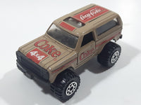 1988 Hartoy Coca Cola Coke Soda Pop Chevrolet Blazer Brown White Red Die Cast Toy Car Vehicle with Opening Doors