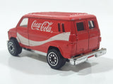1988 Hartoy Coca Cola Coke Soda Pop Delivery Van White Red Die Cast Toy Car Vehicle