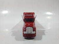 Coca Cola Santa Claus Christmas Themed Semi Truck and Trailer Red Die Cast Toy Car Vehicle