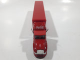 Coca Cola Santa Claus Christmas Themed Semi Truck and Trailer Red Die Cast Toy Car Vehicle