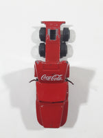 Coca Cola Santa Claus Christmas Themed Semi Truck and Trailer Red Die Cast Toy Car Vehicle