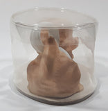 Vintage Light Brown Spaniel Puppy Dog Laying 6 1/4" Long Rubber Squeak Toy Figure