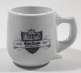 White Castle System Restaurant 'Buy em by the Sack' White 2 7/8" Tall Ceramic Coffee Mug Cup with Ash Tray Bottom