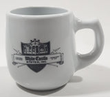 White Castle System Restaurant 'Buy em by the Sack' White 2 7/8" Tall Ceramic Coffee Mug Cup with Ash Tray Bottom
