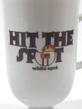 Rare White Spot Hit The Spot 5" Tall Pedestal Style Coffee Mug Cup