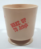 Vintage Bertwood Marketing Arby's Restaurant Wake Up To Arby's 3 5/8" Tall Plastic Coffee Mug Cup