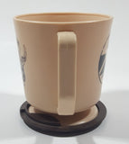 Rare Vintage Bertwood Marketing Mohawk Gas Stations 3 5/8" Tall Plastic Coffee Mug Cup with Coaster Base