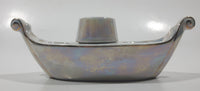 Vintage Beswick 1498 Iridescent Mother of Pearl Gold Trim Boat Shape Caviar Serving Dish