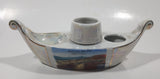 Vintage Beswick 1498 Iridescent Mother of Pearl Gold Trim Boat Shape Caviar Serving Dish