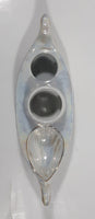 Vintage Beswick 1498 Iridescent Mother of Pearl Gold Trim Boat Shape Caviar Serving Dish