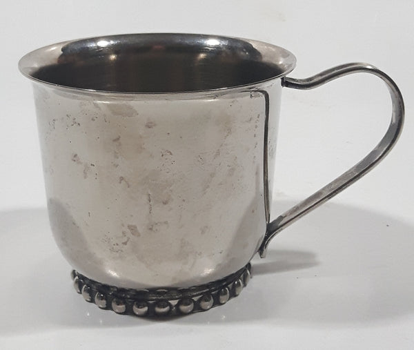 Vintage Leonard Silver Plate 2 1/4" Tall Baby Child's Cup Made in Hong Kong