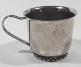 Vintage Leonard Silver Plate 2 1/4" Tall Baby Child's Cup Made in Hong Kong