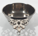 Antique Embossed Duck Pattern Single Handle Silver Metal Porringer Pottinger Bowl