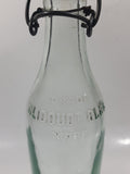 Antique Clicquot Club Embossed Swing Top Aqua Glass Bottle