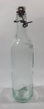 Antique Clicquot Club Embossed Swing Top Aqua Glass Bottle