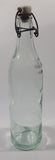 Antique Clicquot Club Embossed Swing Top Aqua Glass Bottle
