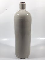 Antique Late 1800s Gnaule Gin or Brandy 10 5/8" Tall Stoneware Pottery Cork Top Liqour Bottle