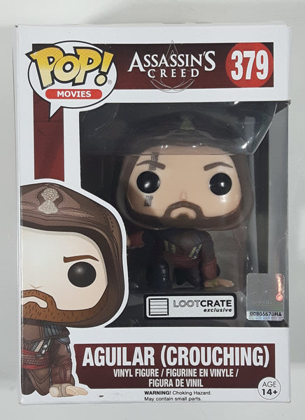2016 Funko Pop! Movies Ubisoft Assassin's Creed #379 Loot Crate Exclusive Aguilar (Crouching) 3 1/2" Tall Vinyl Figure New in Box