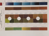 Antique 1940 M. Meghrig & Sons Distributor Wonder Color Gauge Stamp Color Identification Card Set