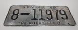 1949 Kansas The Wheat State Silver with Black Letters Metal Vehicle License Plate Tag 8 11979