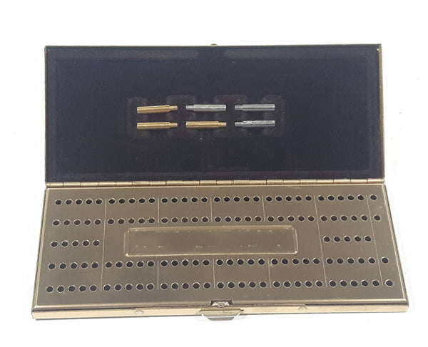 Leonard by Towle Gold Plated Travel Size Cribbage Board and 6 Peg Game Set