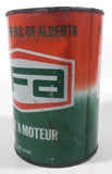 Vintage UFA United Farms of Alberta Extra H.D. SAE 30 Motor Oil 5 7/8" Tall One Litre Metal Oil Can FULL