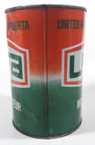 Vintage UFA United Farms of Alberta Extra H.D. SAE 30 Motor Oil 5 7/8" Tall One Litre Metal Oil Can FULL