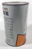 Vintage Simpsons Sears Allstate Heavy Duty Motor Oil 1 Quart SAE 30 Gold and White Metal Oil Can FULL