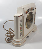 Vintage Mastercrafters Flower Pattern Porcelain 10 5/8" Wide Electric Mantle Clock