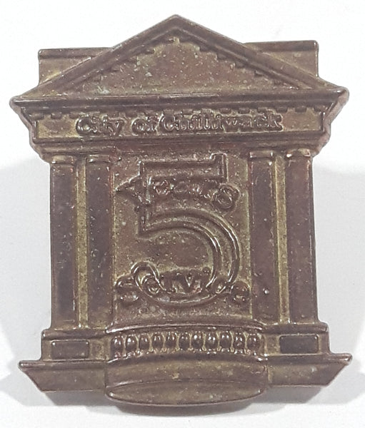 Vintage City of Chilliwack British Columbia 5 Years Award Metal Lapel Pin