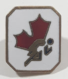 Team Canada Track Pin Man Running Enamel Metal Lapel Pin