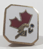 Team Canada Track Pin Man Running Enamel Metal Lapel Pin