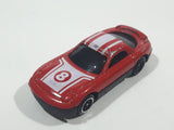 Unknown Brand #8 Mazda RX-7 Style Red and White Die Cast Toy Car Vehicle